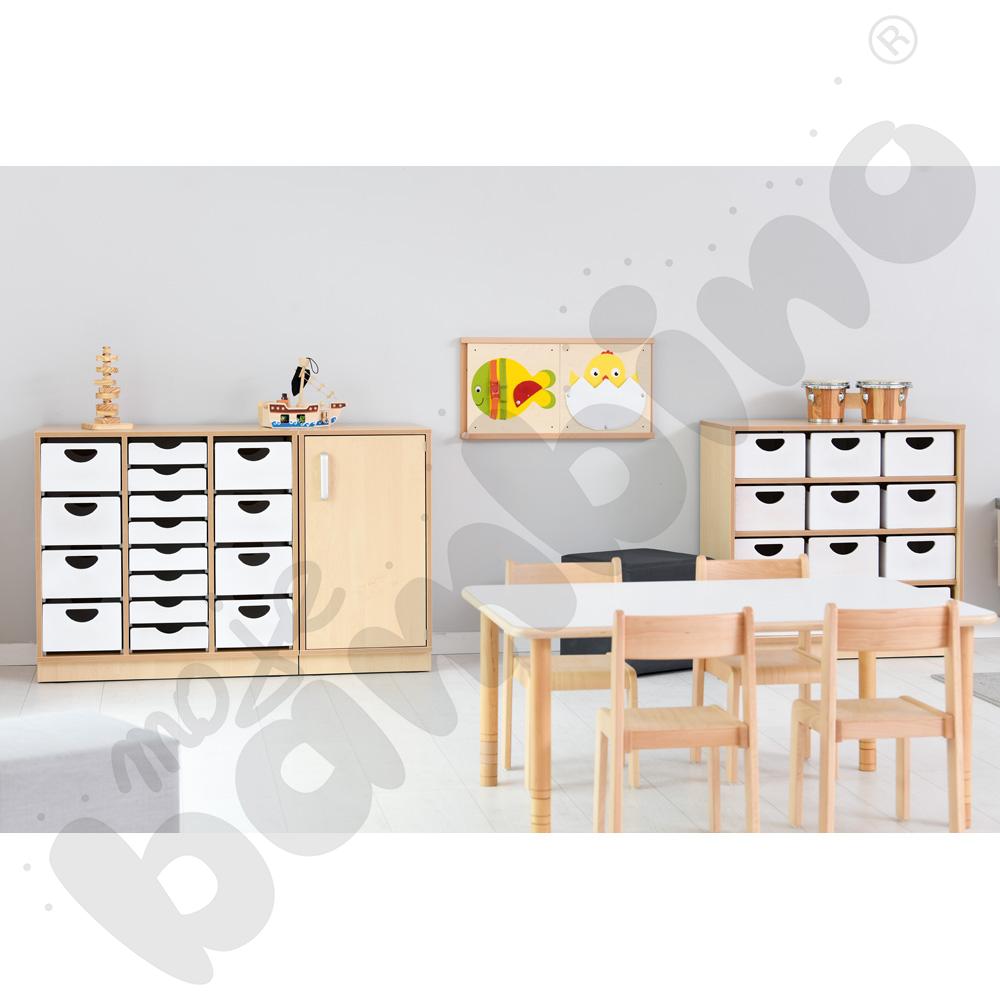 Szafka Flexi D z przegrodami na cokole