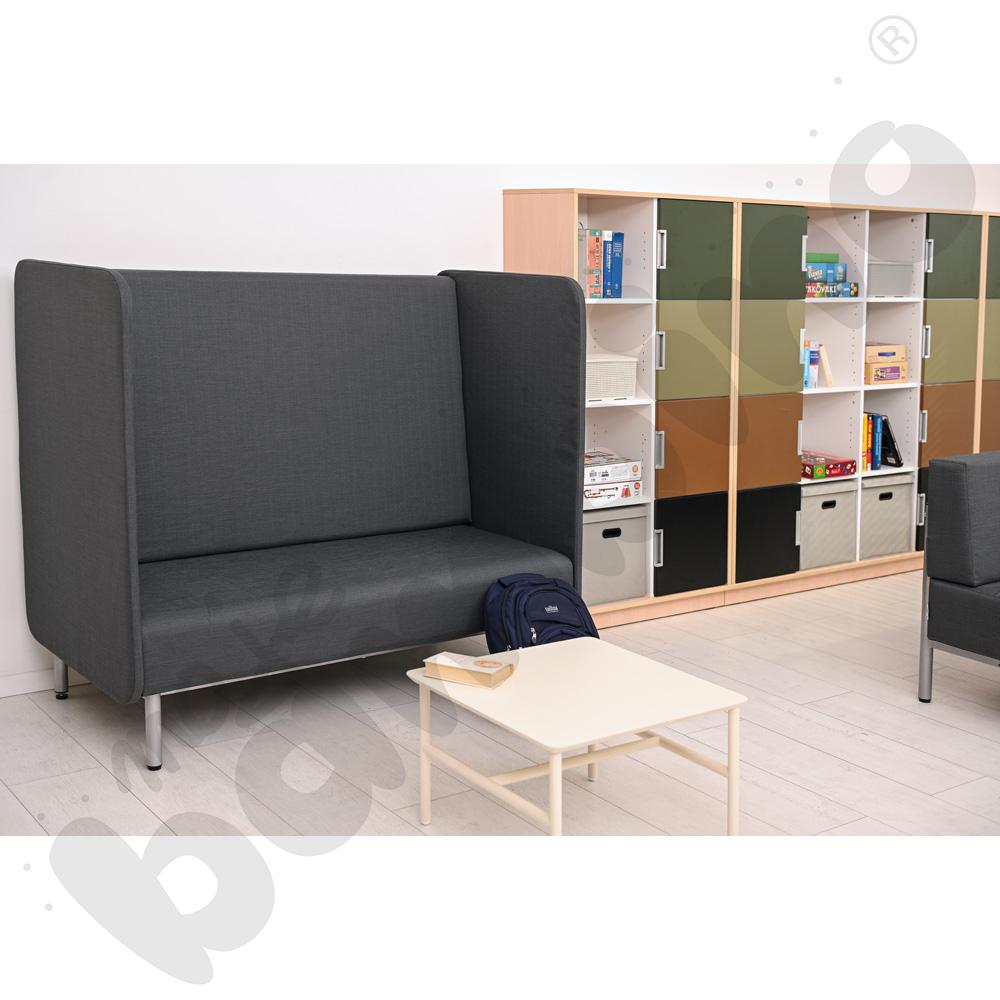 Fotel Inflamea 2 z wysokim oparciem, 3-os. - ciemnoszary