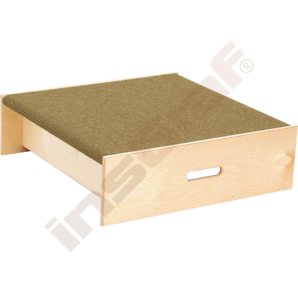 Podesta čtvercová, výška 20 cm - světle hnědá