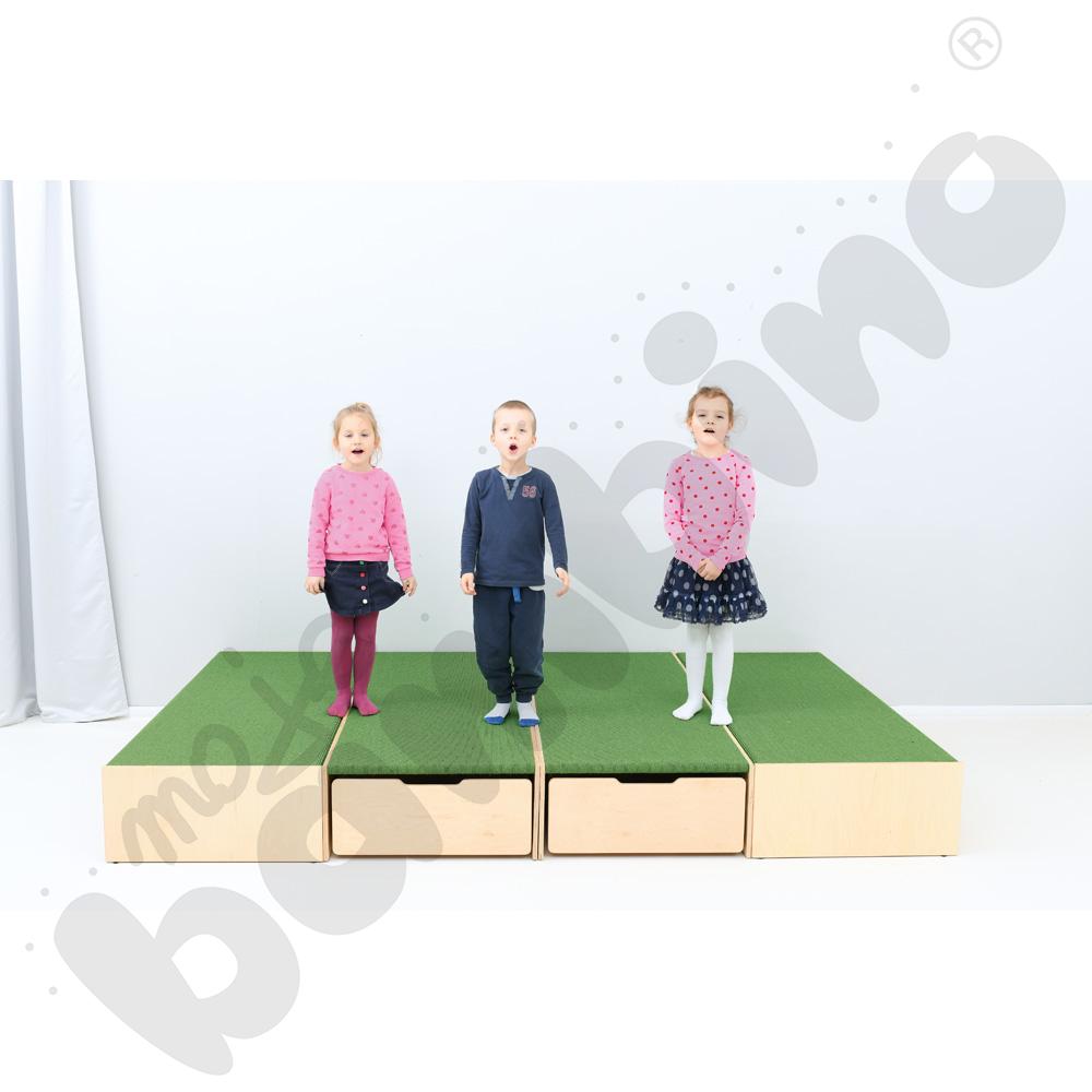 Podest z wnęką z przodu, wys. 30 cm - ciemnozielony