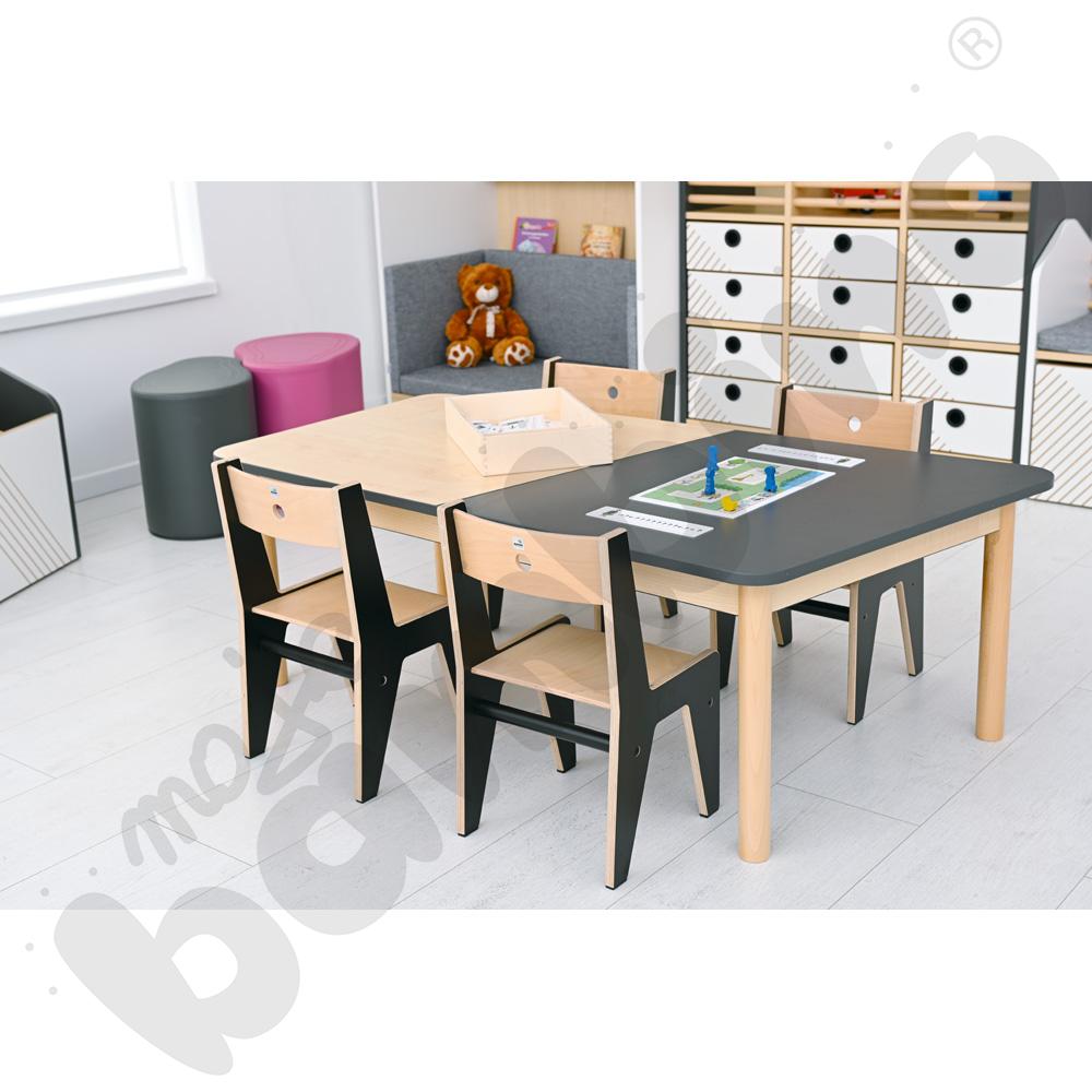 Czarne krzesło FLO 26 cm