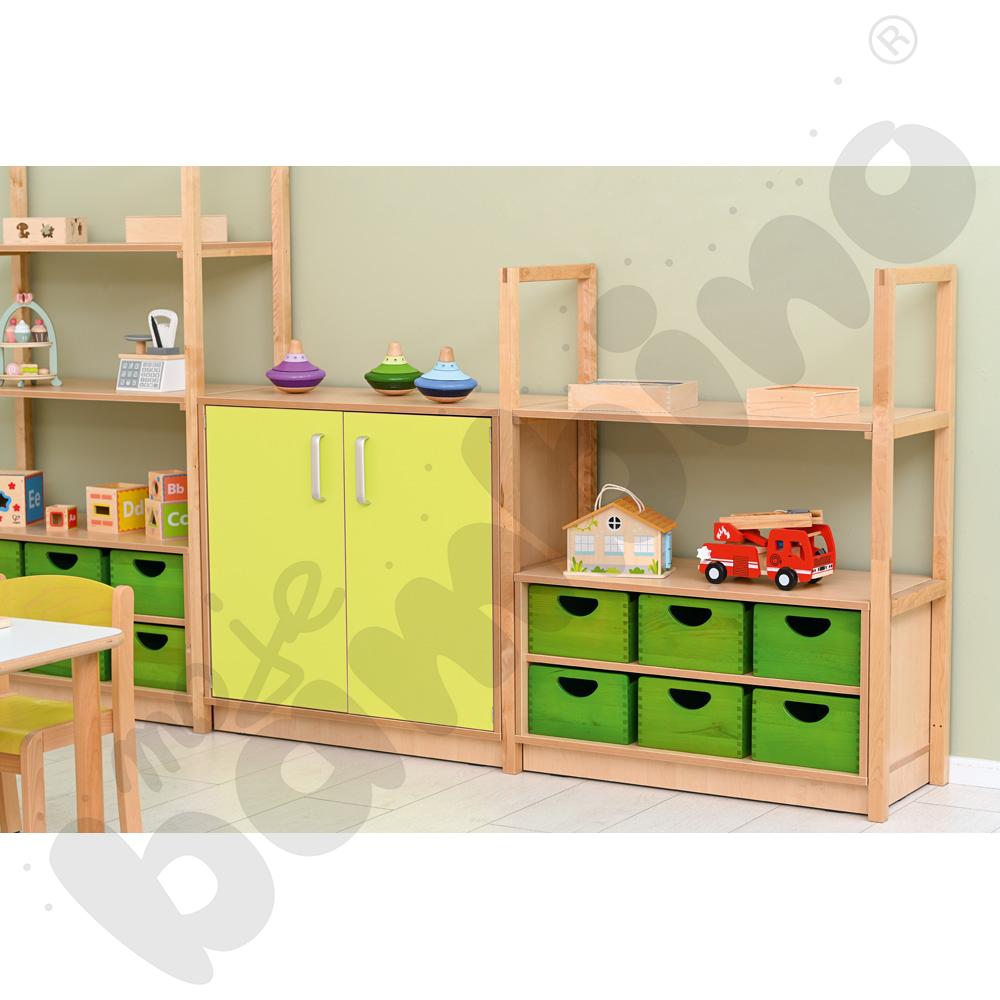 Drzwiczki do szafki Flexi D z półkami - limonkowe