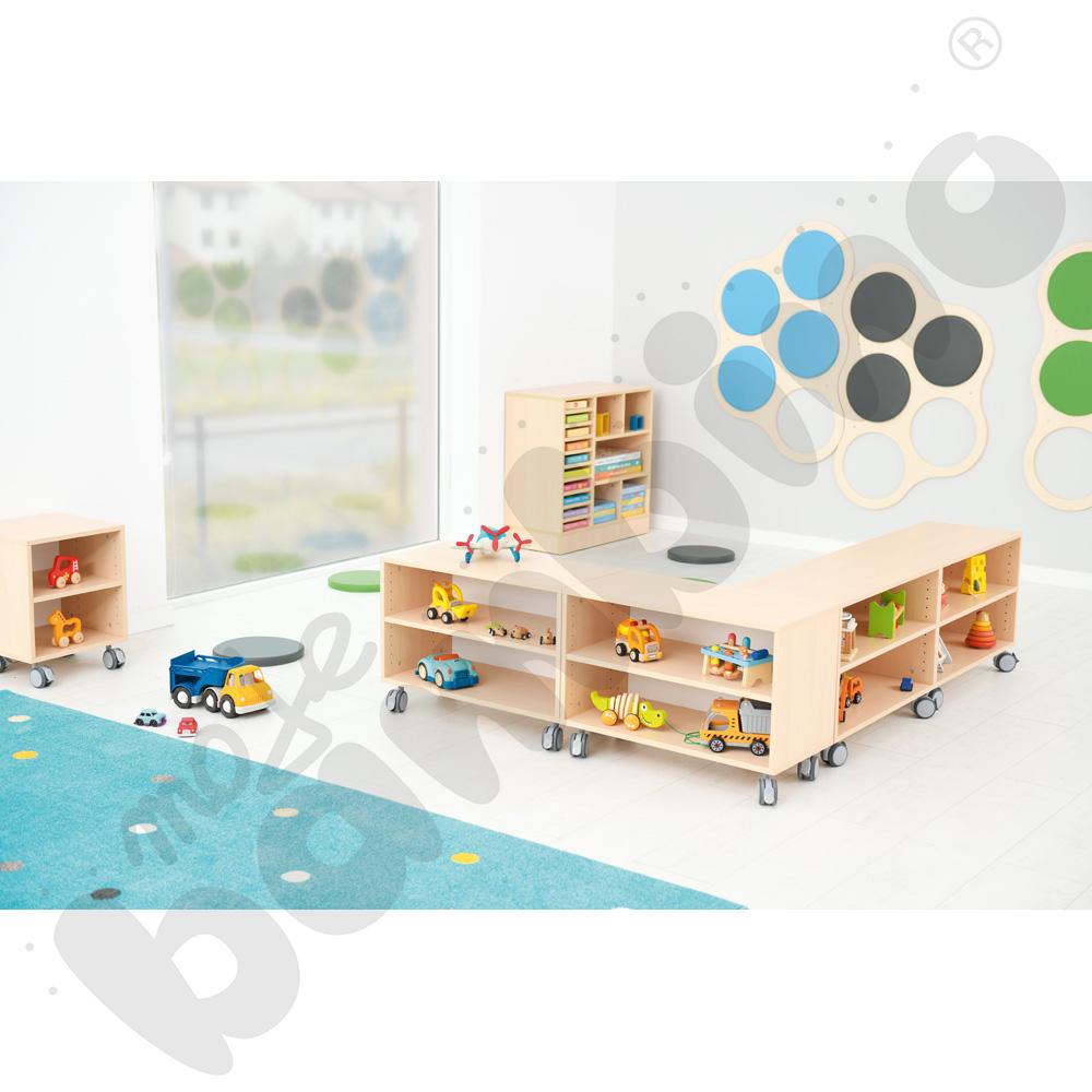 Regał Grande mobilny szeroki - klon jasny 