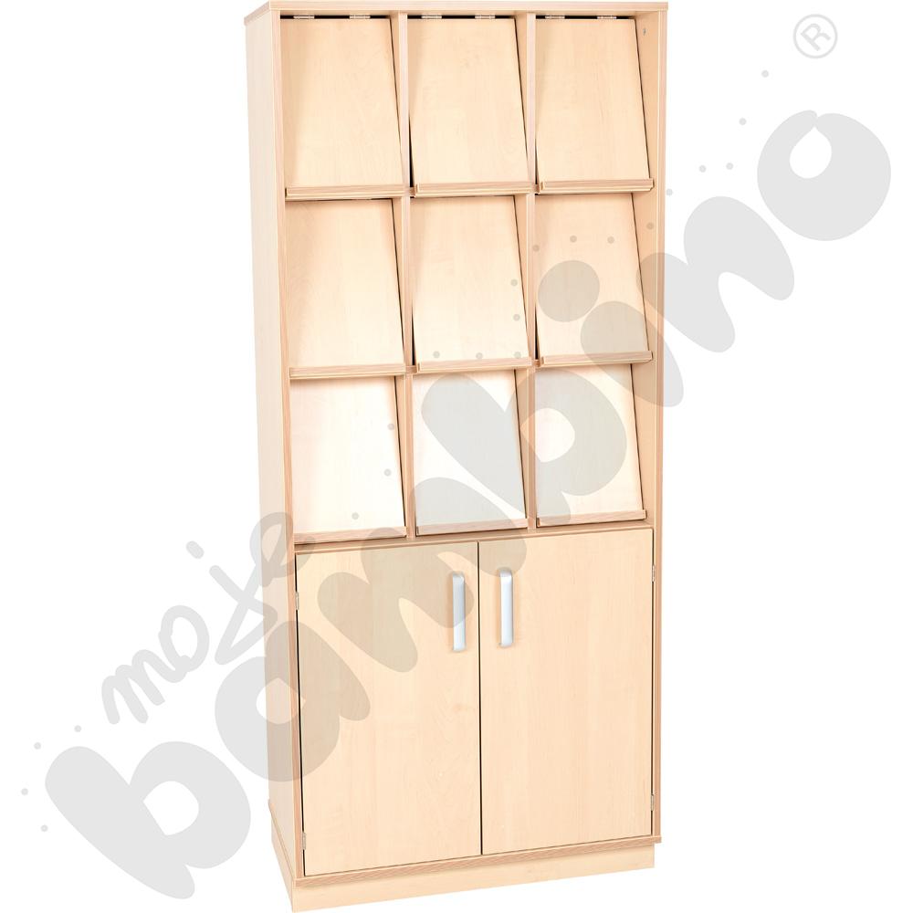   Biblioteczka Flexi ze schowkami, brzoza  