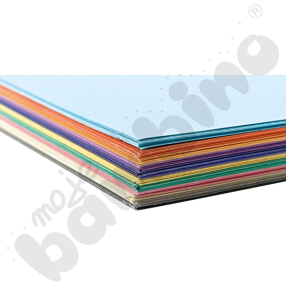 Karton gładki 100 arkuszy o wym. 50 x 70 - pastel 