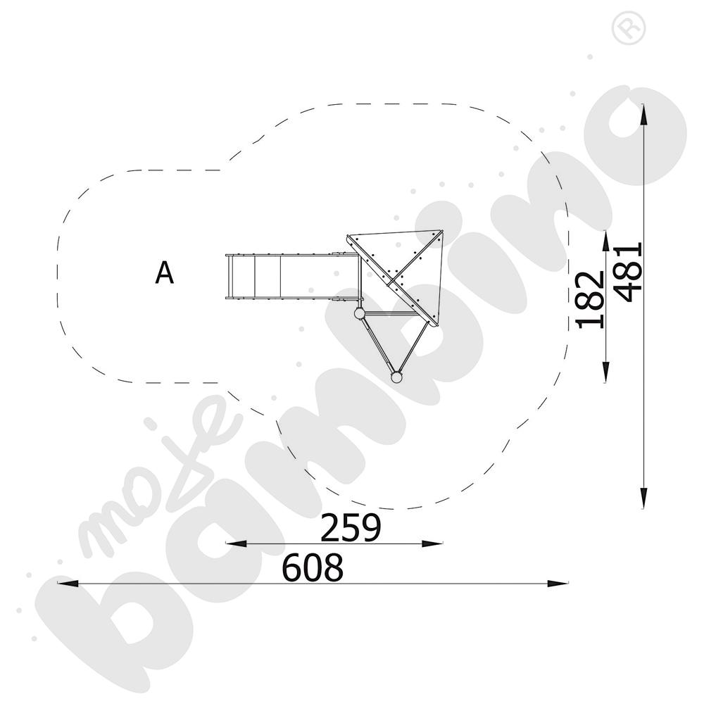 Orbis - wieża 2, drewniane słupy