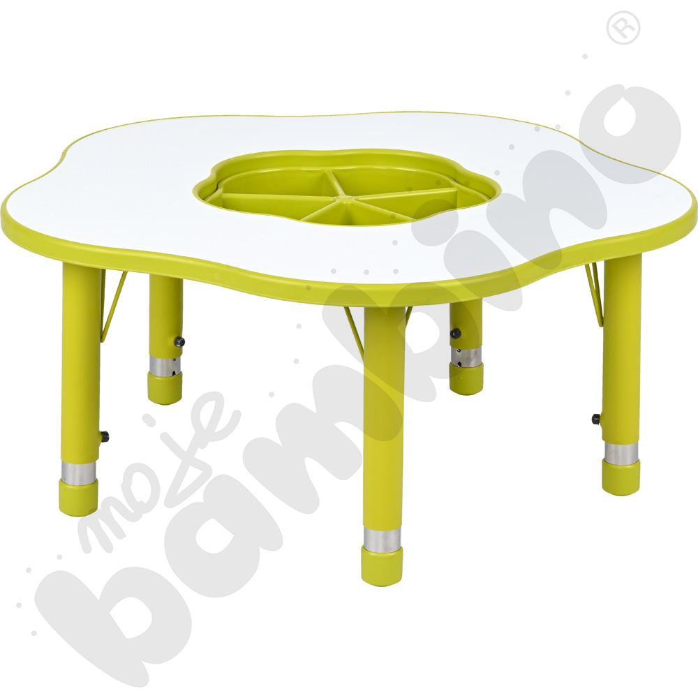 Stolik Pino z organizerem z regulowaną wysokością, rozm. 0-3 - oliwkowy