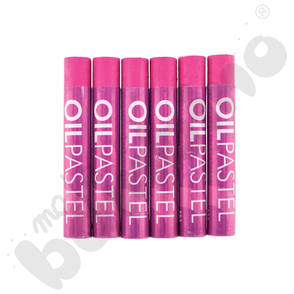 Pastele olejne 6 szt. różowe