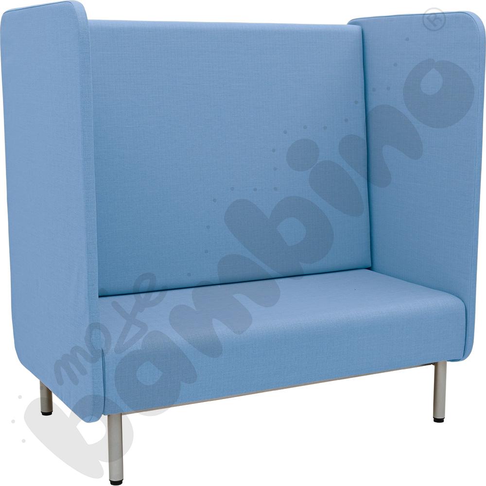 Fotel Inflamea 1 z wysokim oparciem, 2-os. - jasnoniebieski