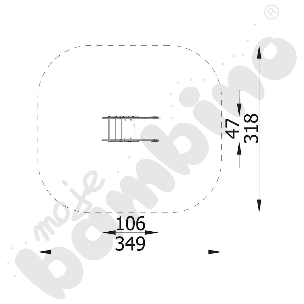 Sprężynowiec Helikopter na podstawie metalowej
