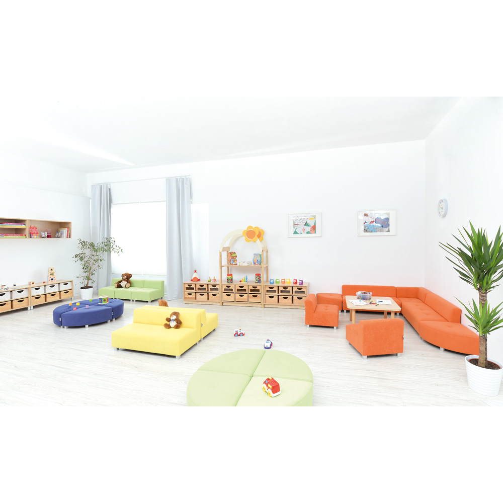 Rohová taburetka Flexi, výška 25 cm - oranžová