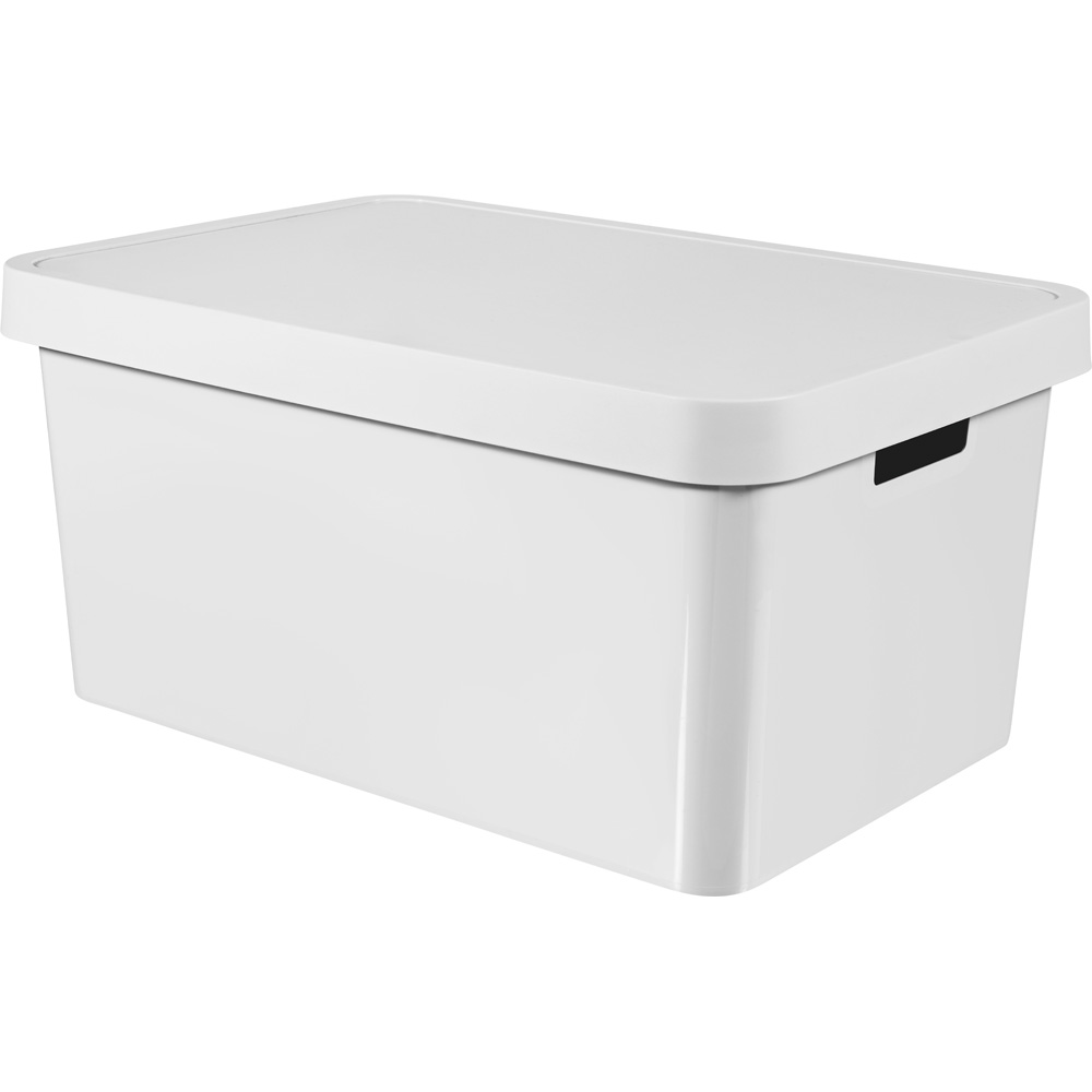 Úložný box 45 litrov s vekom - biely