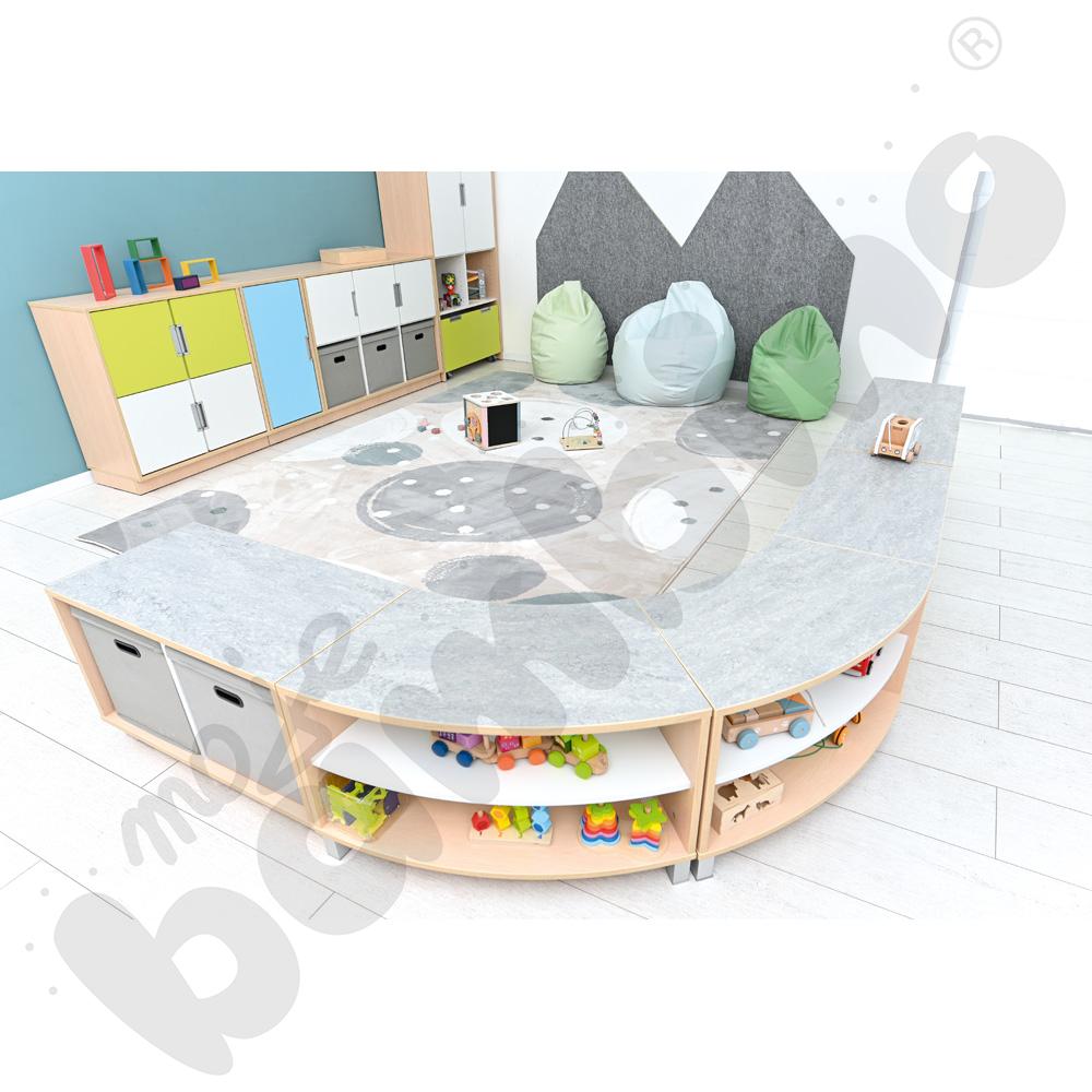 Quadro - szafka cicha S 1/8 koła na nóżkach