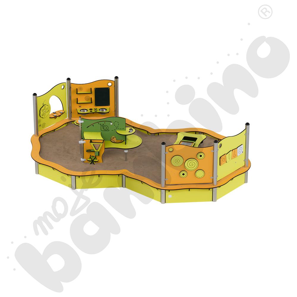 Milo - piaskownica podwójna z panelami