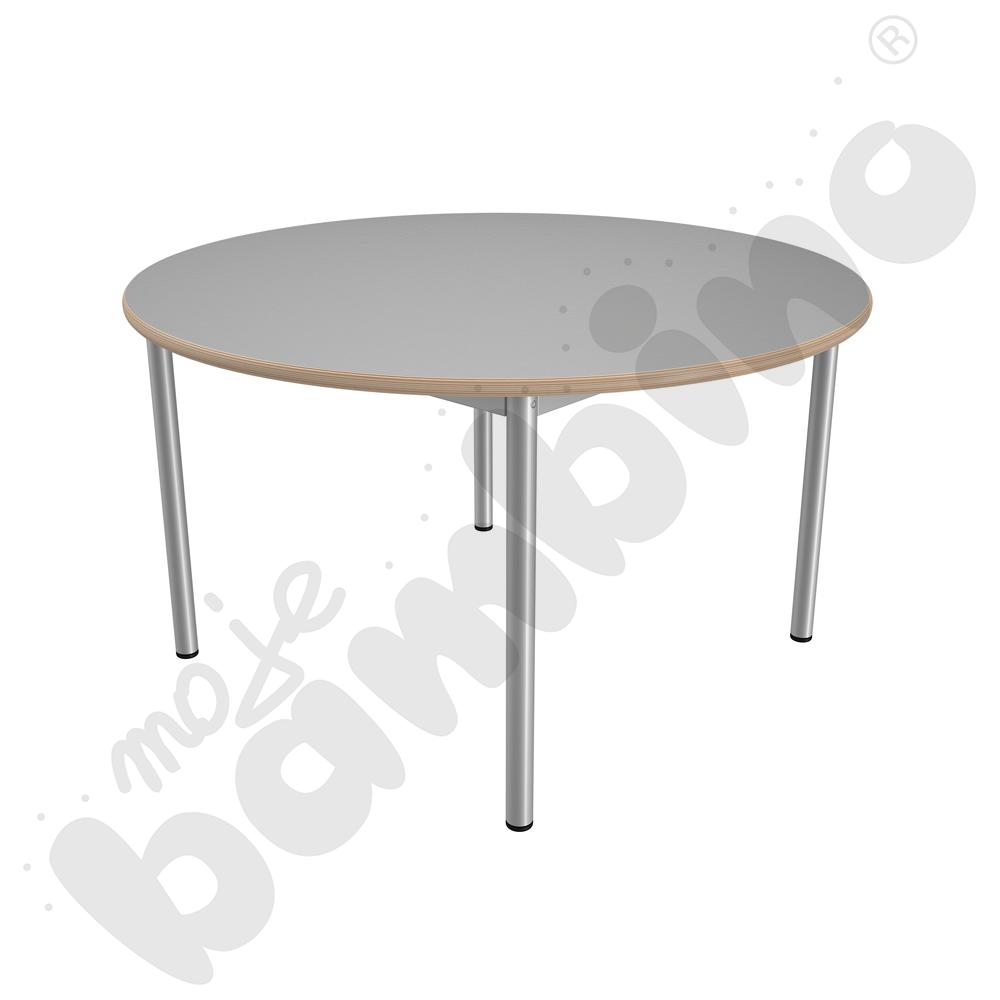 Stół Mila okrągły 120 cm, rozm. 5, blat szary