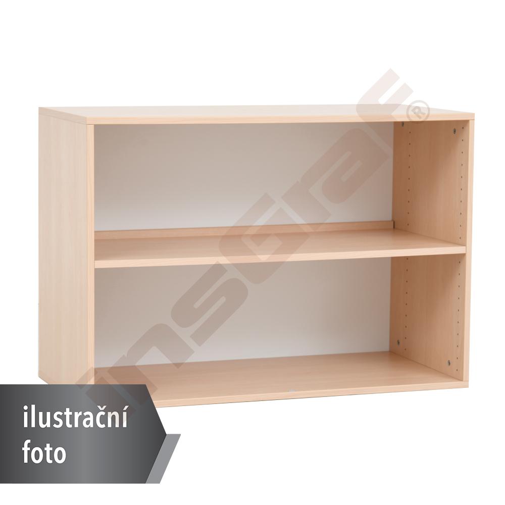 Nástavec Grande M k regálům na plastové zásobníky, šíře 104 cm - bílý
