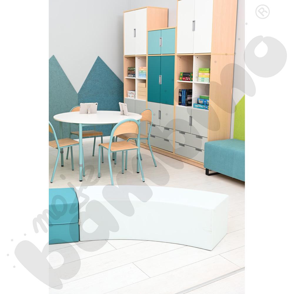 Siedzisko Paolo długie, błękitny pastel