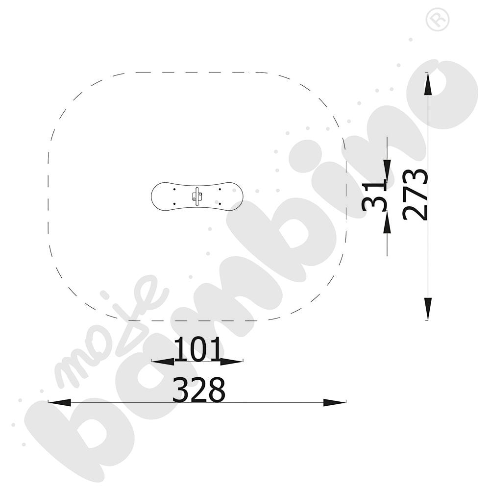 Sprężynowiec Deska na podstawie metalowej