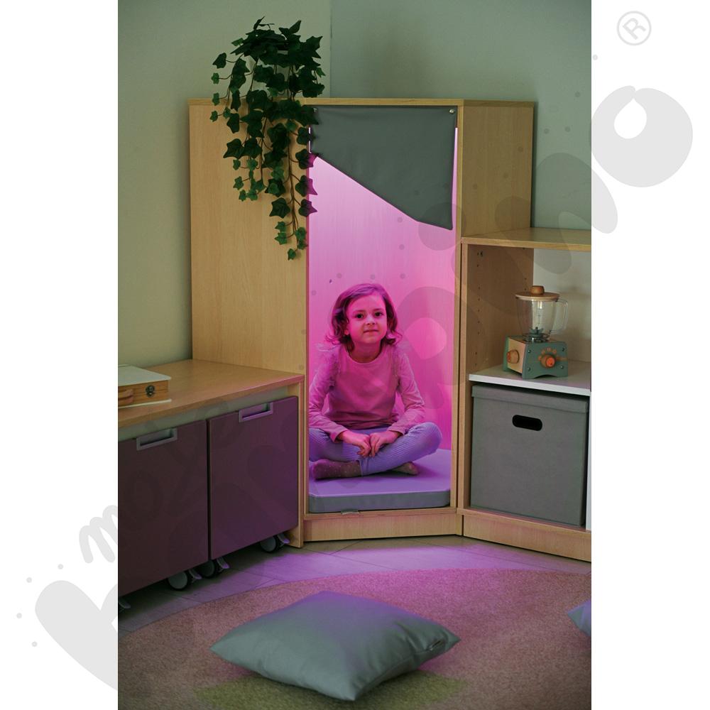 Quadro - kącik wypoczynkowy rogowy, klon jasnyowo-szary