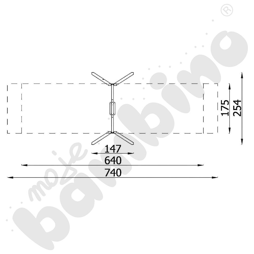 Huśtawka pojedyncza Urbi, słupy metalowe C/ bez zawiesi