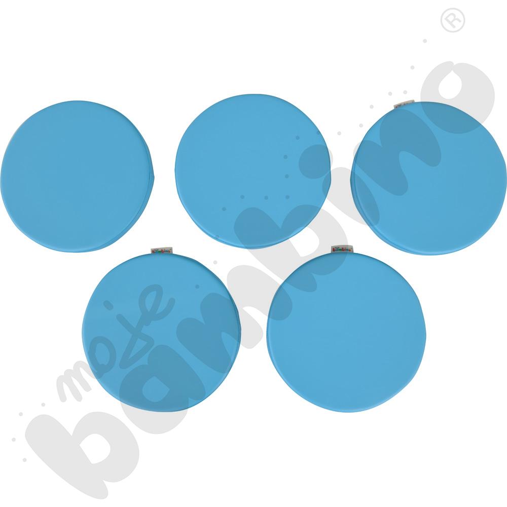 Poduszki okrągłe 5 szt. jasny turkus