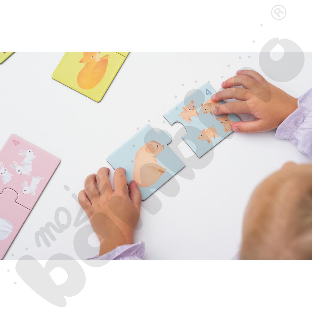 Puzzle duo - zwierzęta i ich młode 