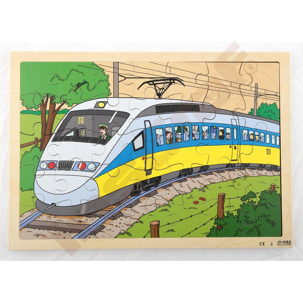 Puzzle 2 vrstvy - vlak