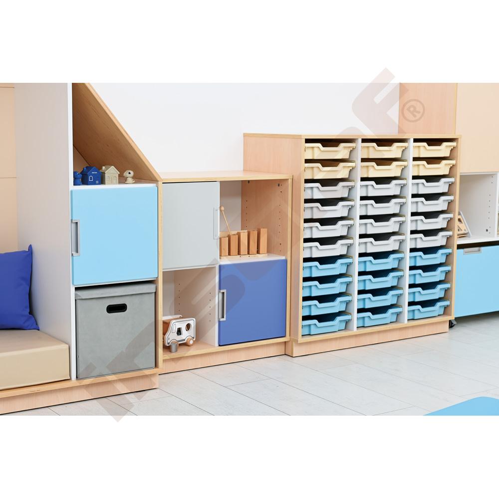 Quadro - skříňka M+ na plastové zásobníky - se 2 předěly 