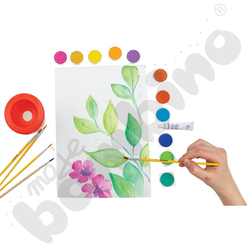 Zestaw pędzli okrągłych i płaskich