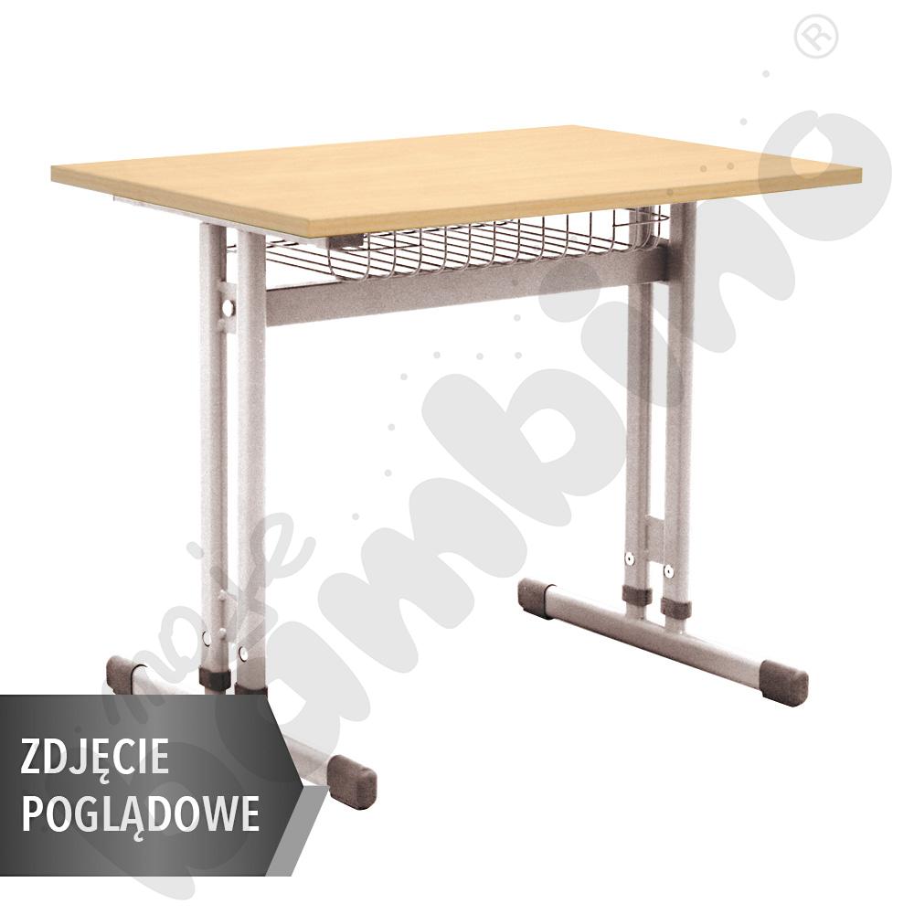 Stół IN-R 70x50 rozm. 3-7, 1-os., stelaż aluminium, blat szary, obrzeże ABS, narożniki zaokrąglone