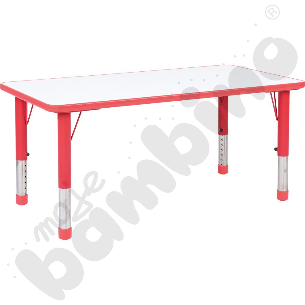 Stolik Pino prostokątny z regulowaną wysokością, rozm. 0-3 - czerwony