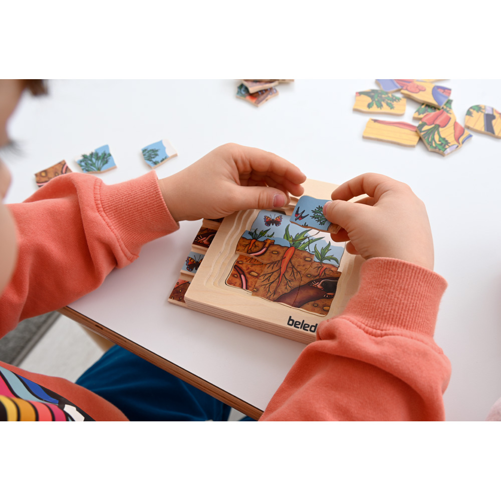 Edukačné viacvrstvové puzzle - mrkva