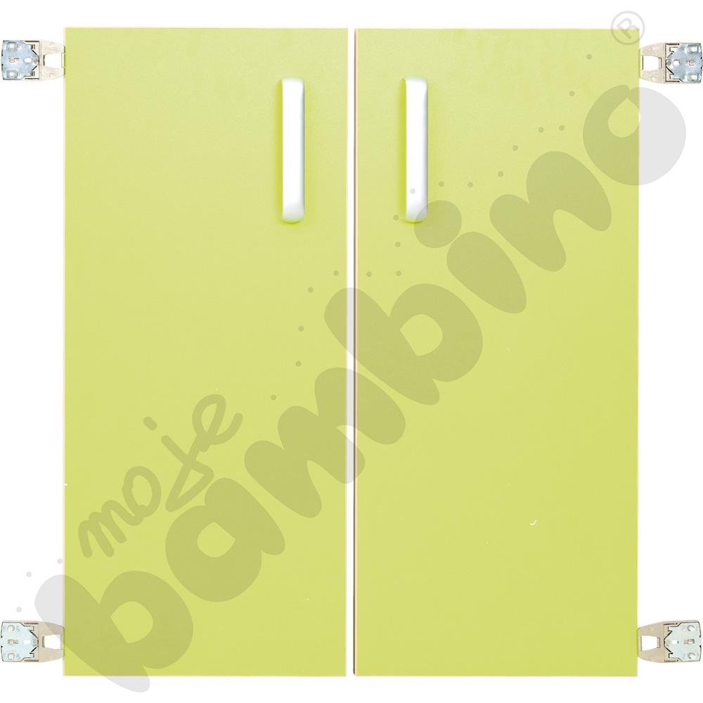 Drzwiczki do szafki Flexi D z półkami - limonkowe