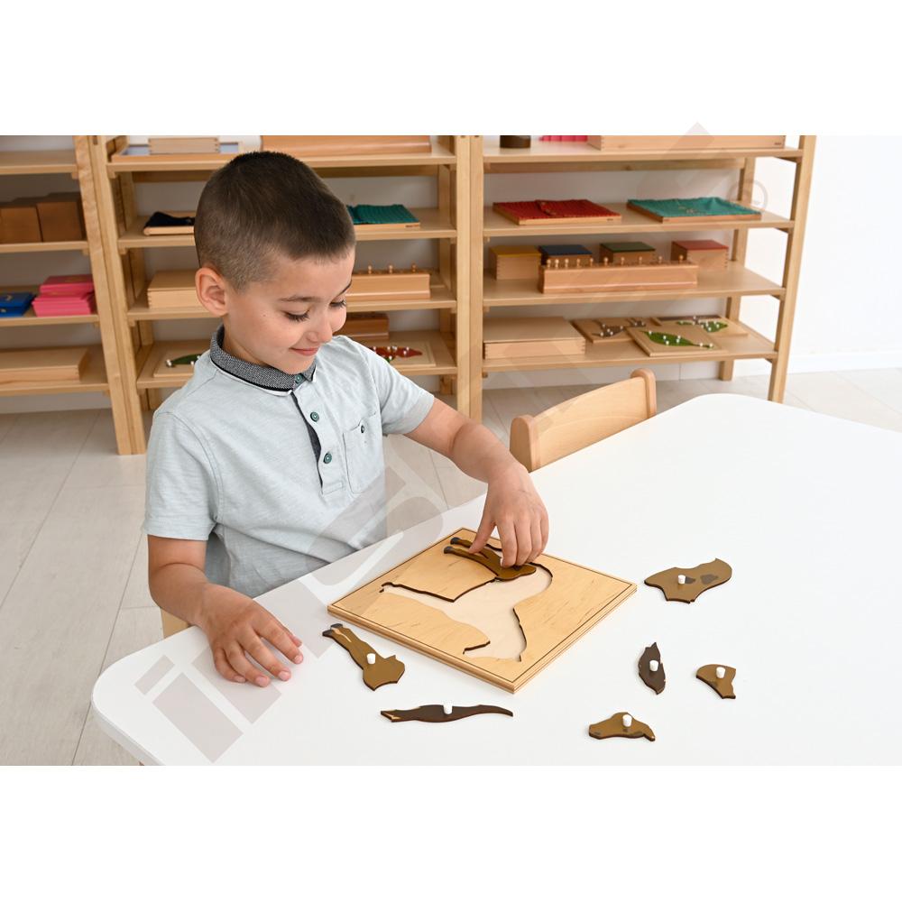 Dřevěné puzzle zvířata - kůň