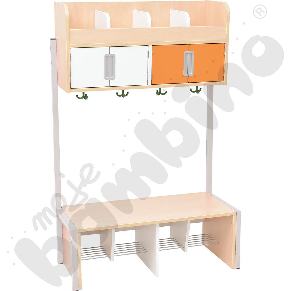 Quadro - szatnia na stelażu 4 niska, klon