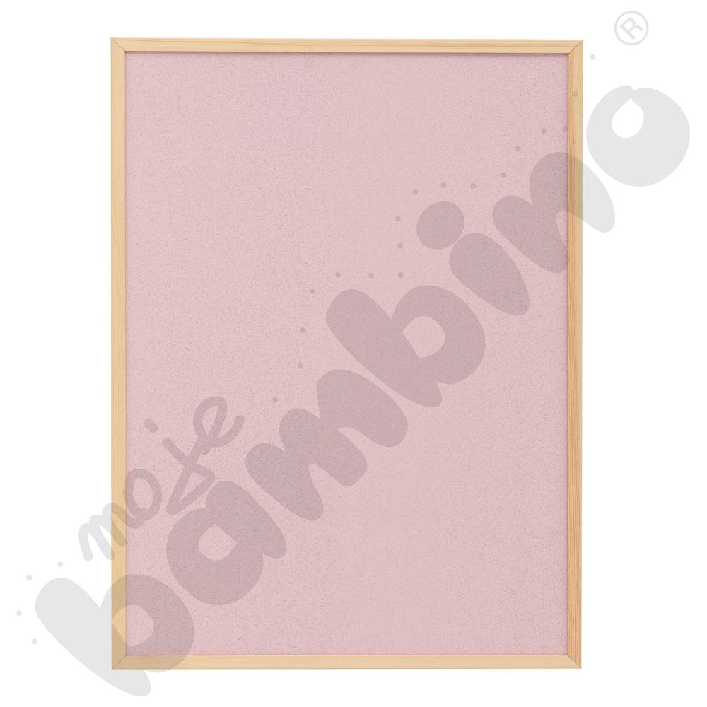 Tablica korkowa 90 x 120 cm - pastelowy róż
