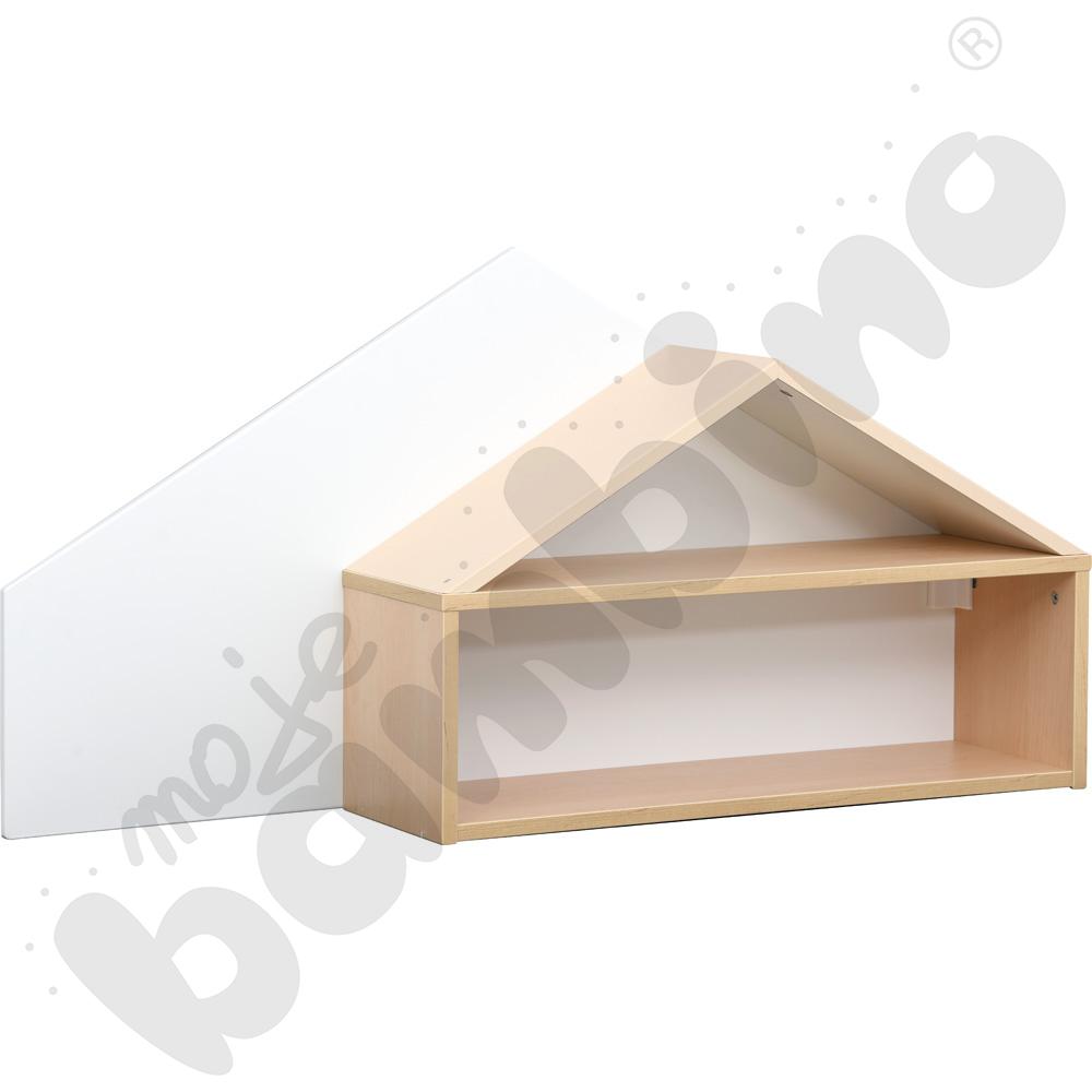 Szafka wisząca Wika - domek Quadro biały, skrzynia klon 