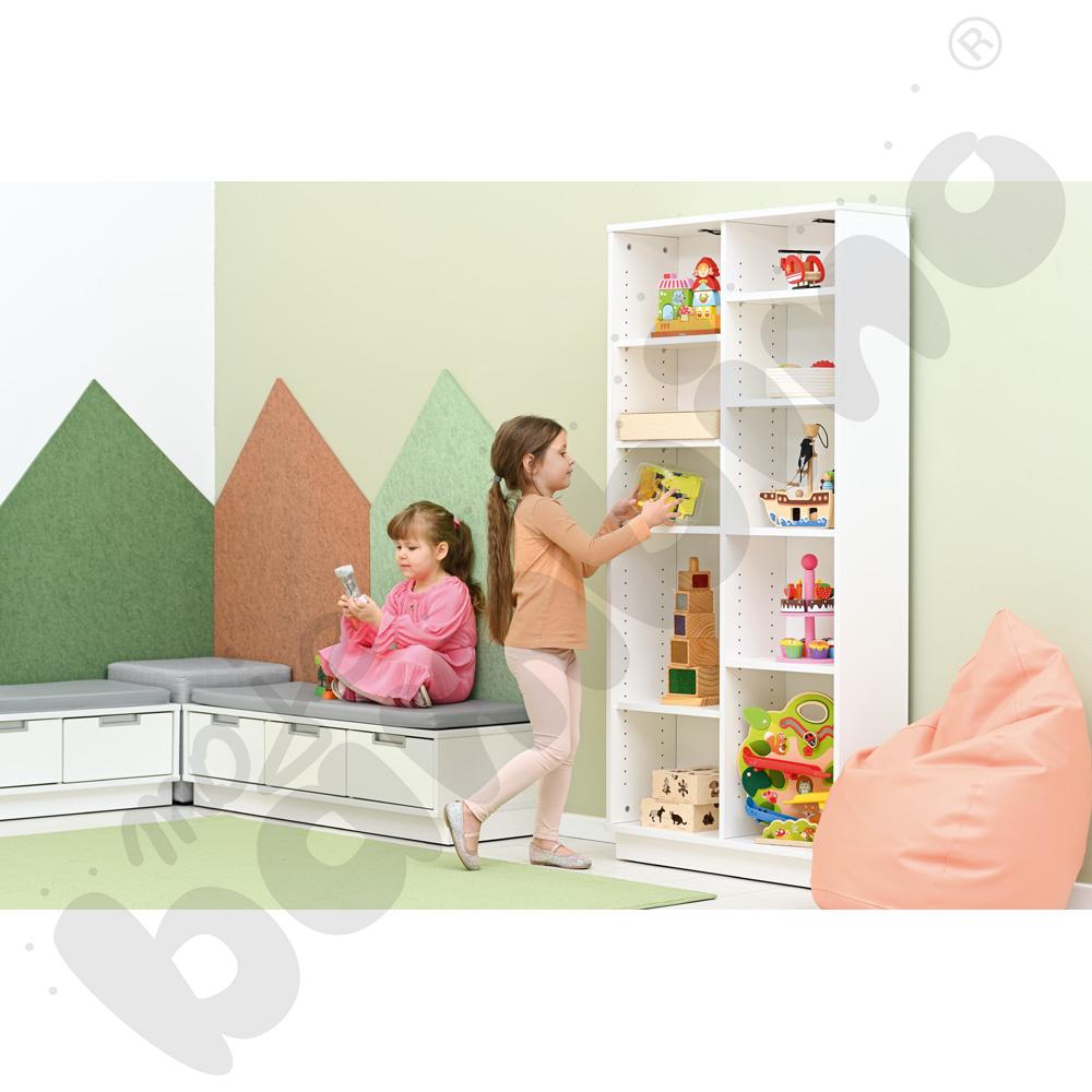 Quadro – regał XL płytki – biały