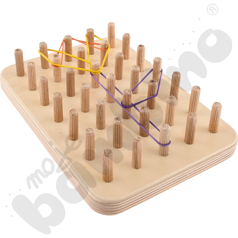 Drewniany Geoplan Montessori Good Wood - naturalny - MED