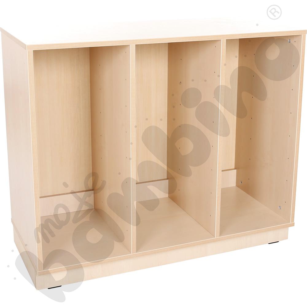 Szafka Flexi D na pojemniki na cokole - 3 kolumny