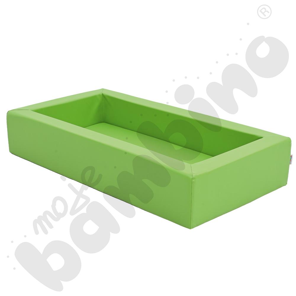 Jasnozielone łóżeczko piankowe z materacem