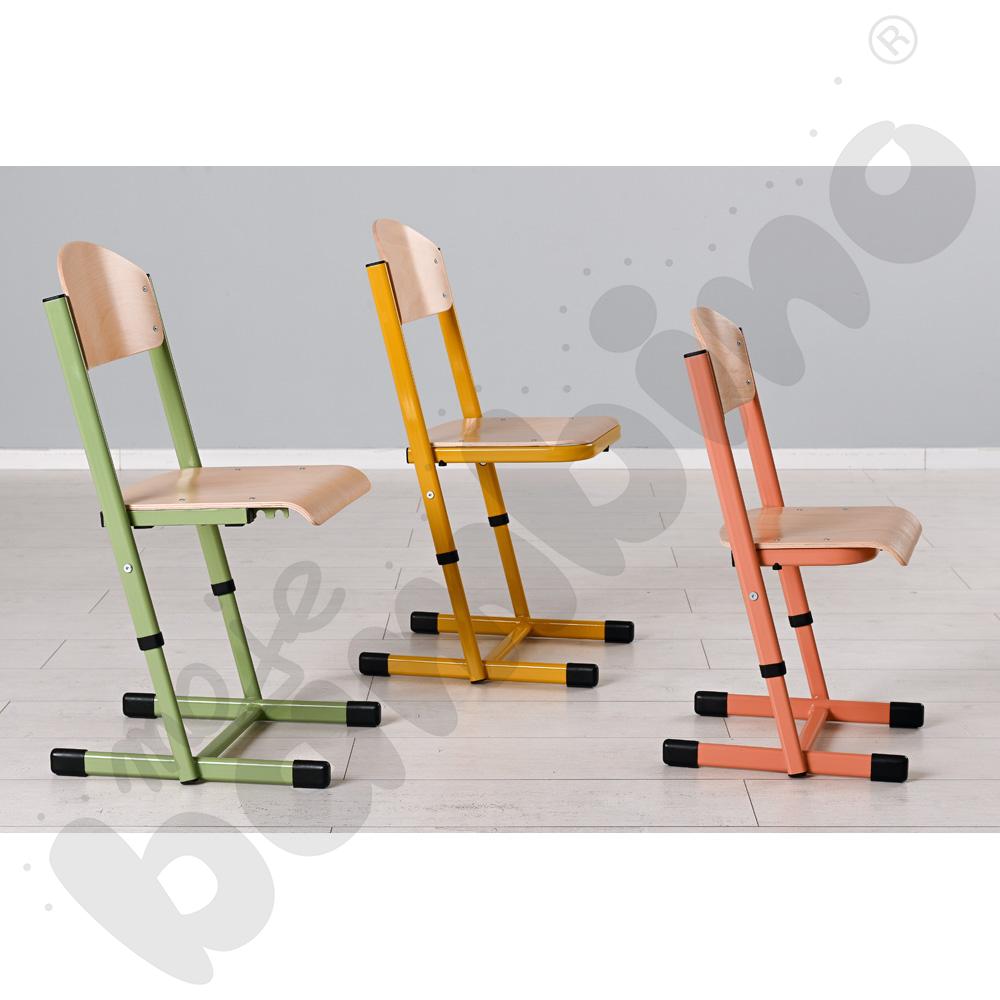 Krzesło T z regulowaną wysokością rozm. 3-4 łososiowe