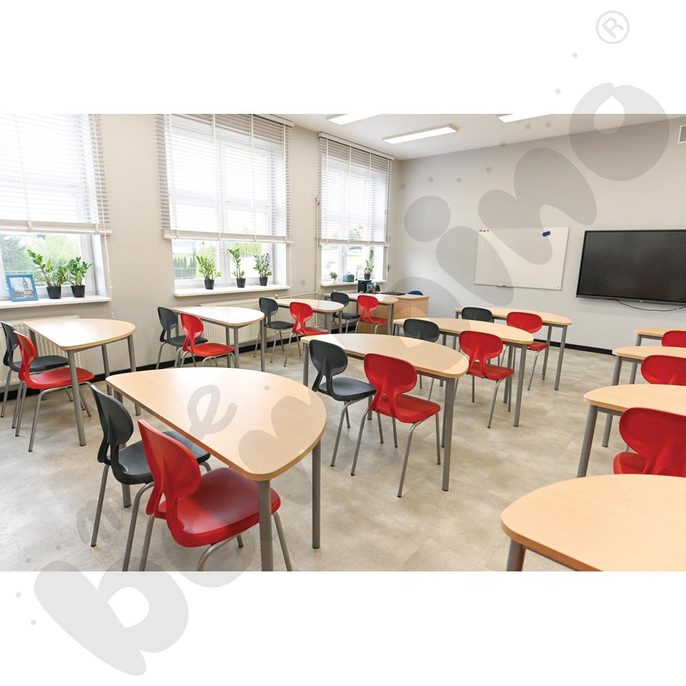 Krzesło Colores rozm. 6 czerwone, stelaż aluminium