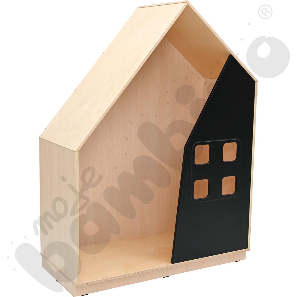 Quadro - szafka-domek - czarna, skrzynia klon jasny