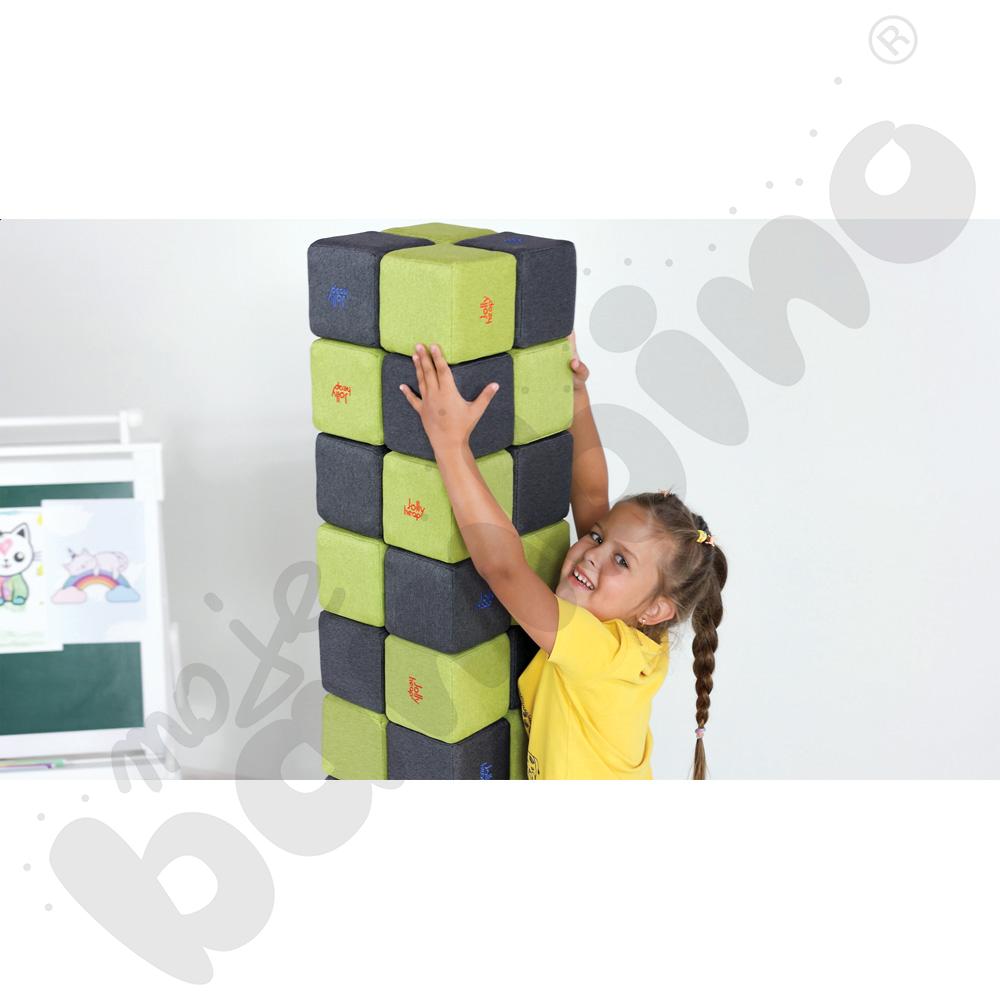 Zestaw klocków JollyHeap Therapy - szaro-limonkowe, 150 szt.