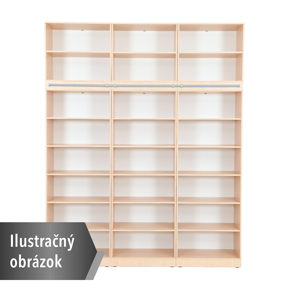 Grande - vysoké skrinky s úchytom na rebrík zostava 41 - biela
