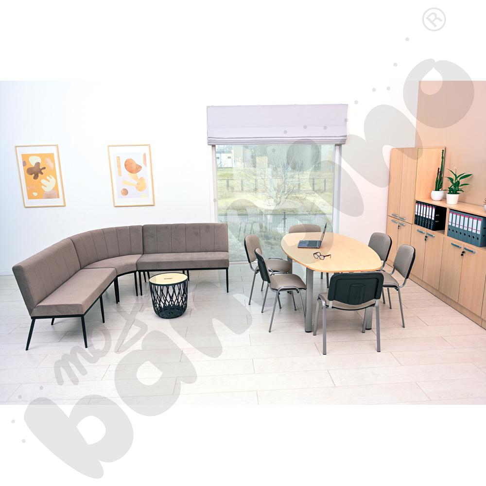 Narożnik z oparciem Xena szarobrązowy