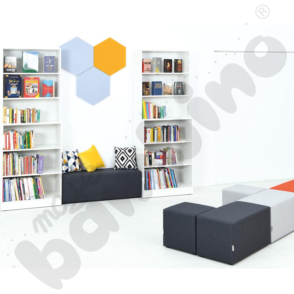 Pufa 2-osobowa Inflamea ciemnoszara