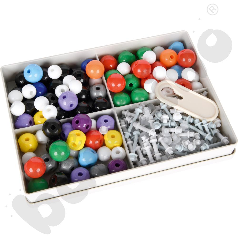 Modele atomów - zestaw do chemii organicznej i nieorganicznej, 240 elem.