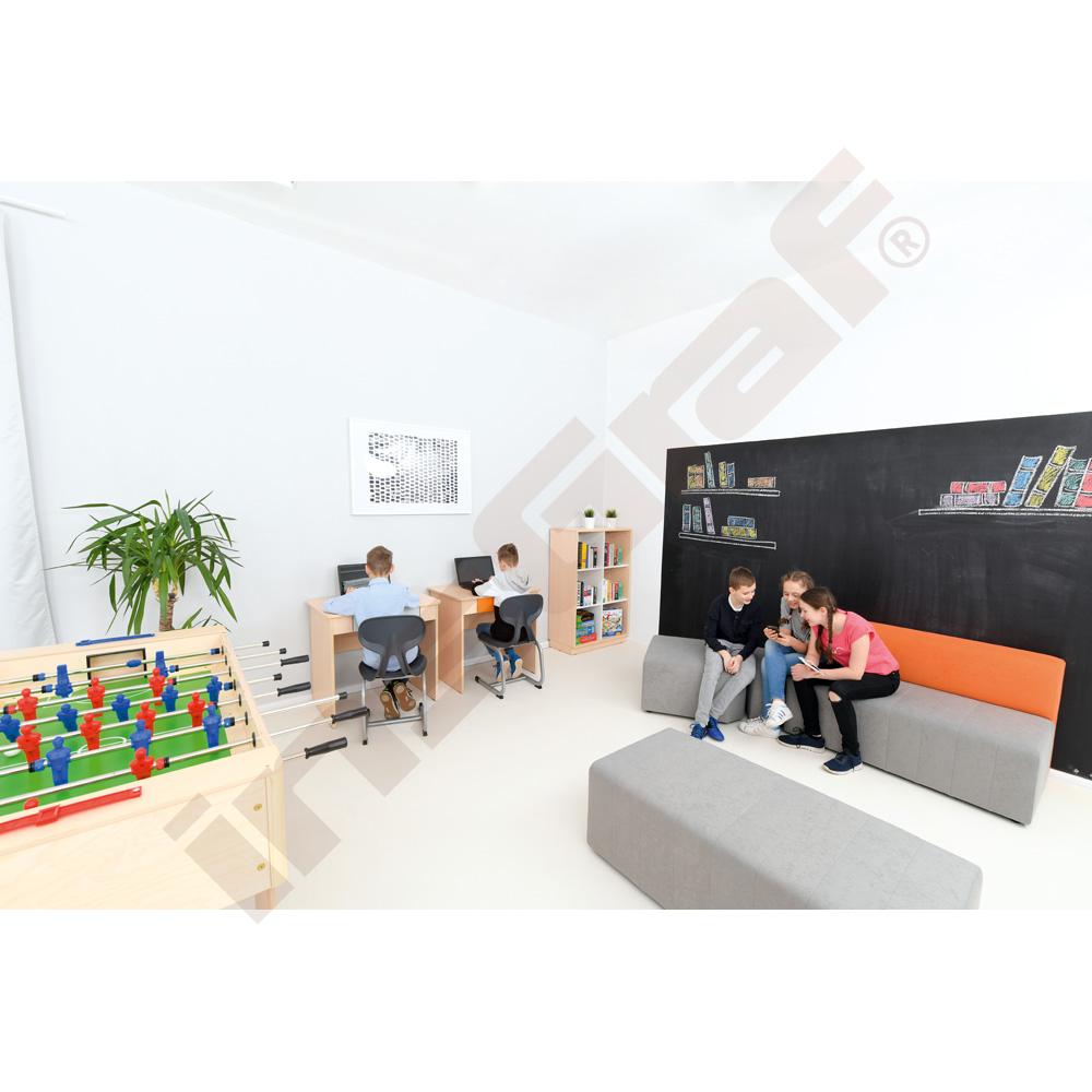 Quadro - psací stůl se širokou zásuvkou - šedý  